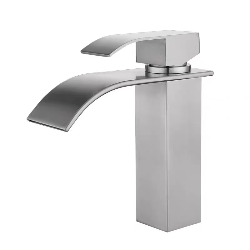 Faucet Basáin Níocháin Eas Chearnóg Brushed
