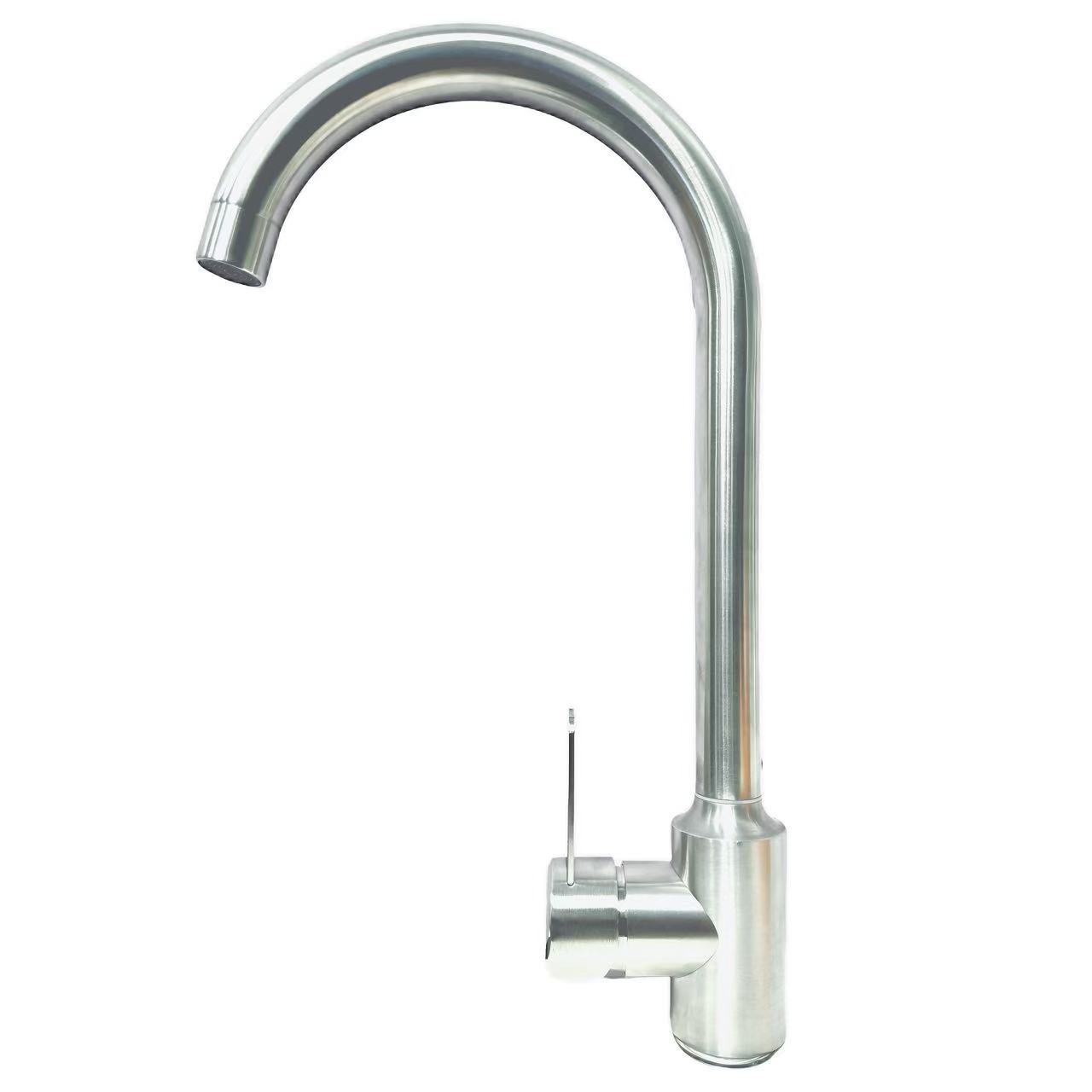 Brushed Cruach Dhosmálta caol Aonair Láimhseáil Rothlach Faucet Doirteal