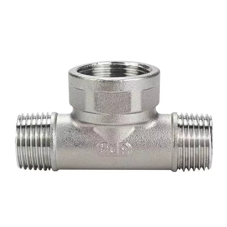 DN15-DN100 BSP Cruach Dhosmálta Tee Píob Meán-Mór