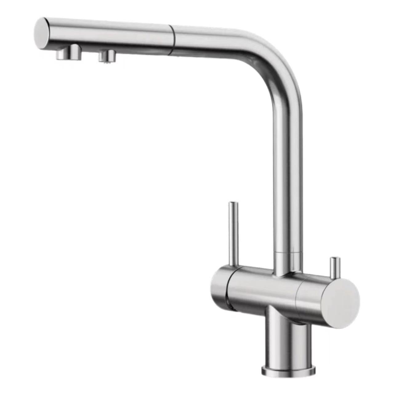 Faucet Purifier Uisce Cistine Dual-Rialú, Dual-Láimh Tarraingt-Amach