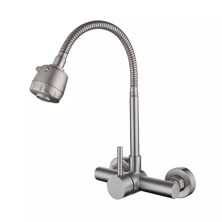 Faucet Uilíoch Uisce Te Agus Fuar Uilíoch le Feistiú Balla Cistine