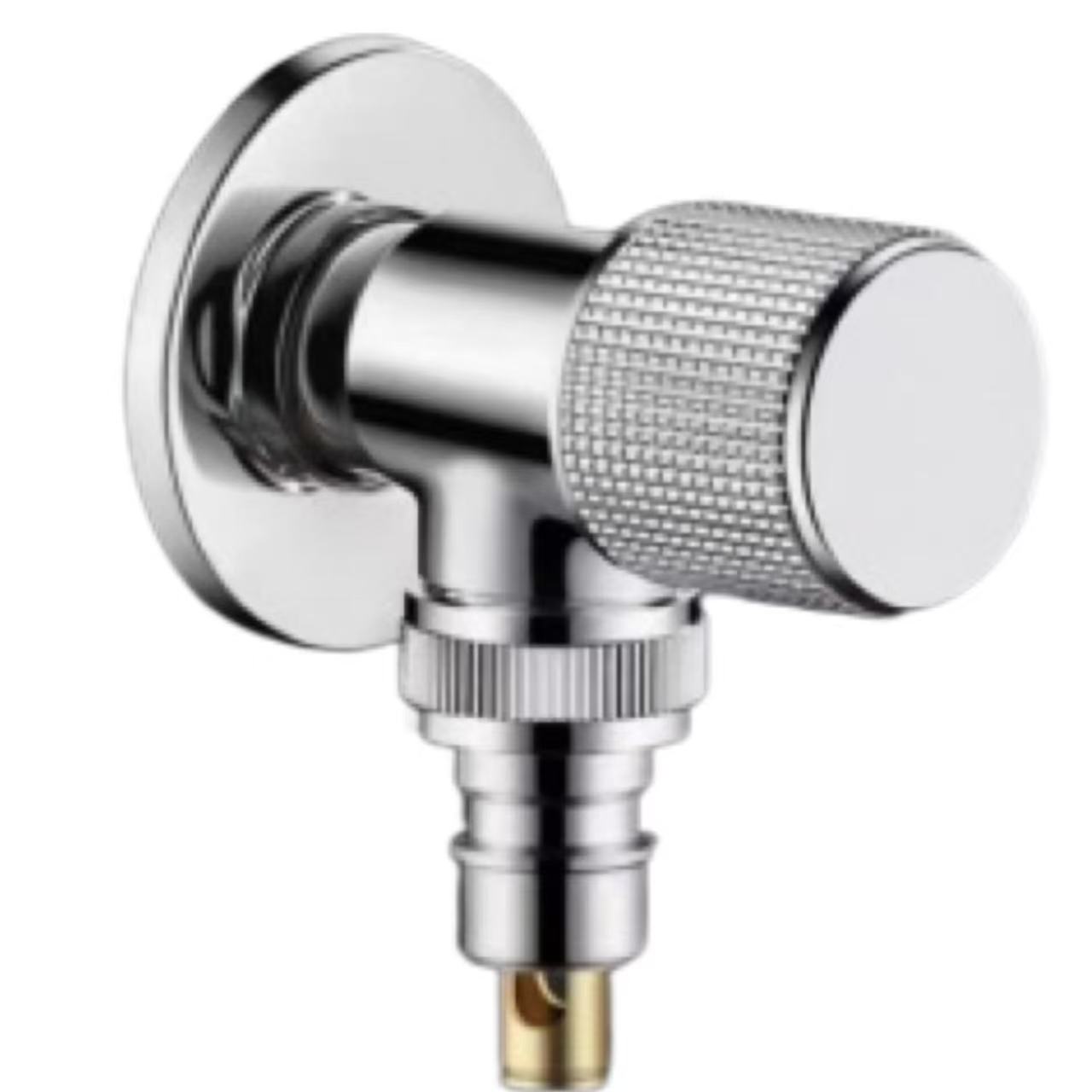 Scáthán Chrome Knurled Knob Meaisín Níocháin Comhla Stop Uisce