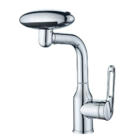Scáthán Silver Barr Sprae Abhantrach Faucet