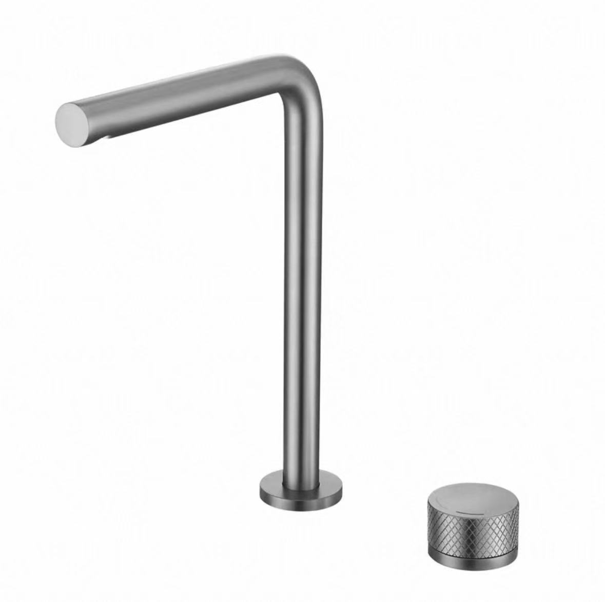Faucet Scoilte Geoiméadrach Pure Dubh