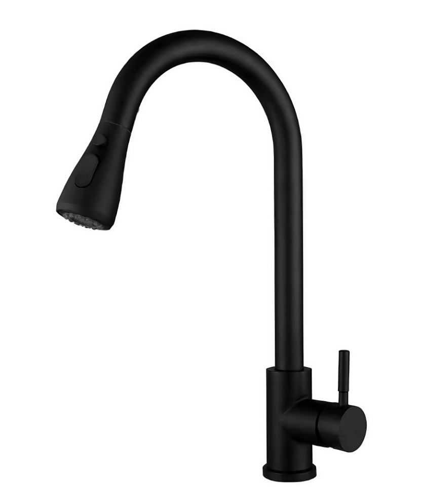 Taobh-oscailt Aon-Láimh Tarraingt-Amach Cistine Faucet Te Agus Fuar